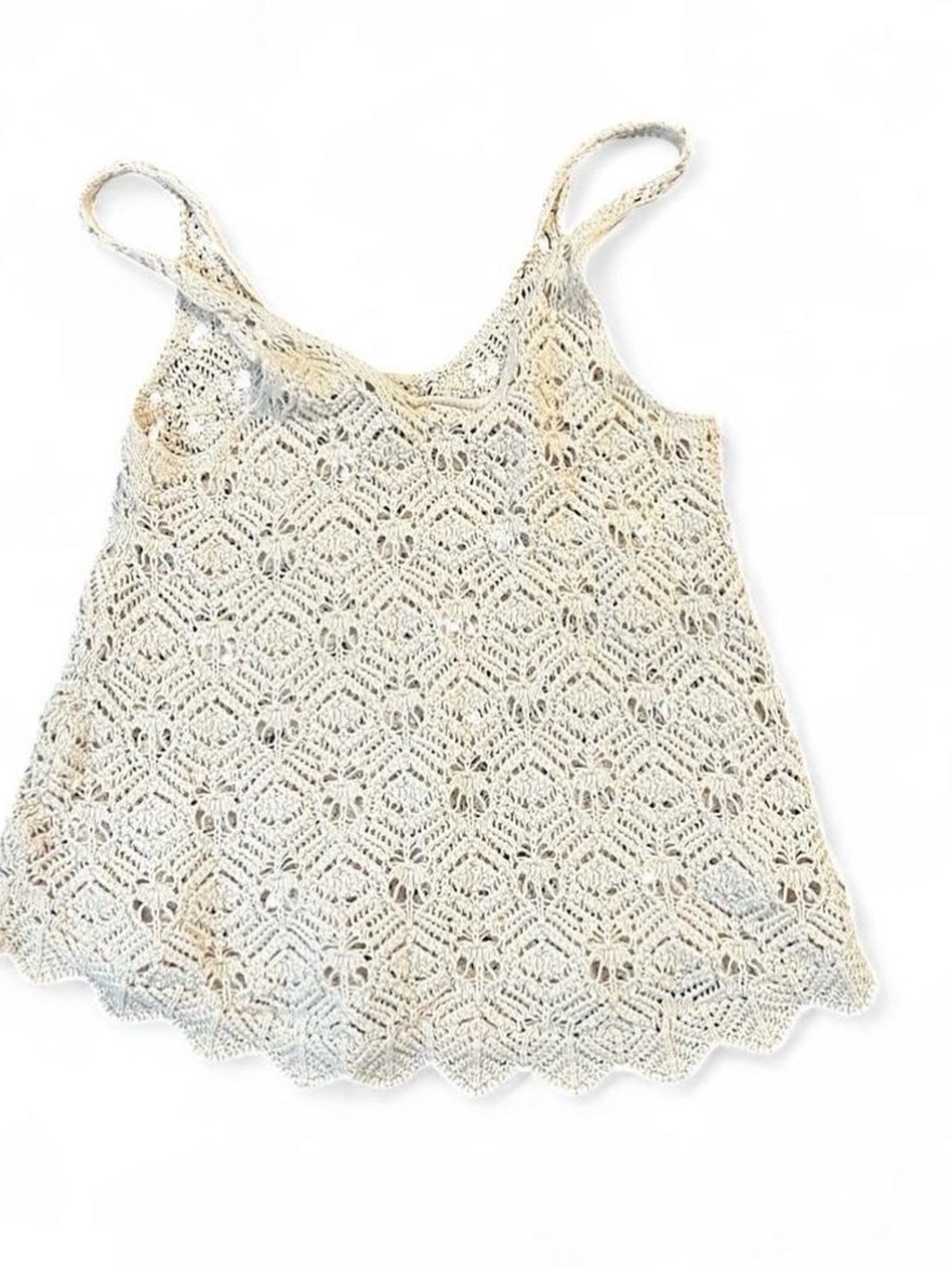 American Eagle Outfitters Crochet Lace Camisole - Cream